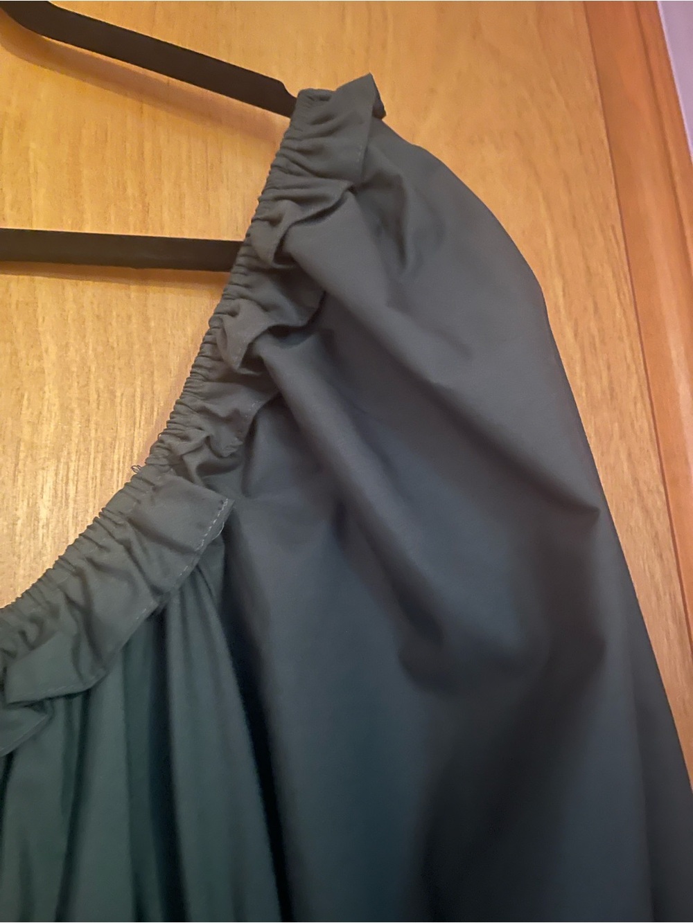 Worth Collective Crissy Forest Green 100% Cotton Puff Sleeve Maxi dress NWOT - Picture 7 of 7